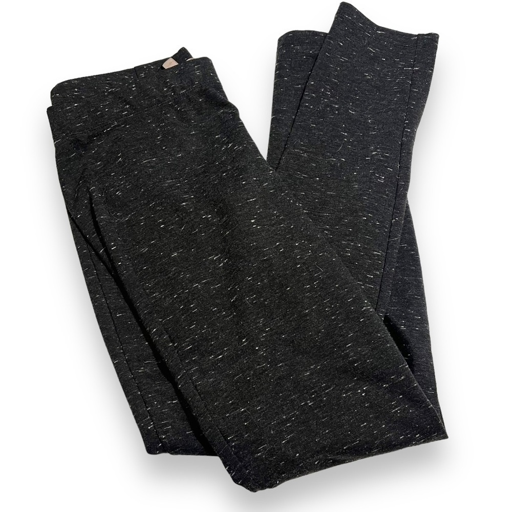 Philosophy Black Speckled Leggings Size Medium Elastic Waistband Pull On.